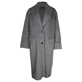 Joseph-Joseph Kara Double-faced Coat in Grey Wool-Grey