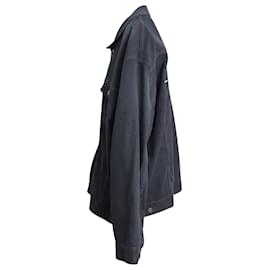 Balenciaga-Balenciaga Veste Oversize BB Icon Dessinée à La Main En Coton Noir-Noir
