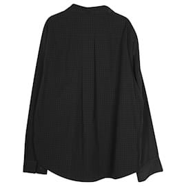 Balenciaga-Balenciaga 50/50 Camicia del pigiama in cupro grigio scuro-Grigio