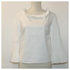 Prada-PRADA Shirt Nylon 2Set White Auth 41299-White