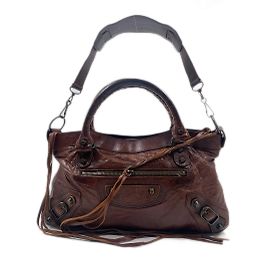 Balenciaga Cuir d'agneau marron First Marron