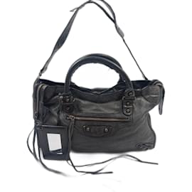Balenciaga-Grey Leather City-Grey