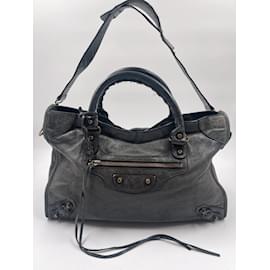 Balenciaga-Grey Leather City-Grey