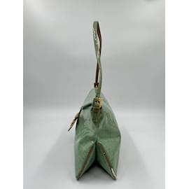 Fendi-Bolsa de mão Fendi de couro vinil verde-Verde