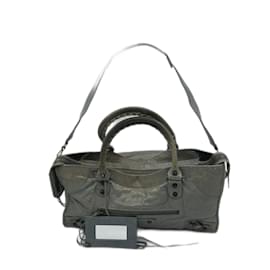 Balenciaga-Grey Leather City-Grey