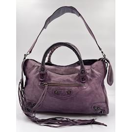 Balenciaga-Purple Lambskin City-Purple