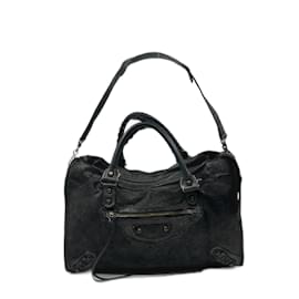 Balenciaga-Metallic Leather City-Metallic