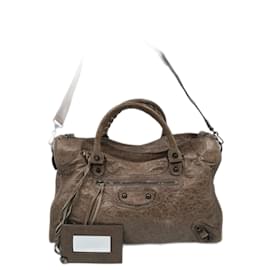 Balenciaga-Brown Leather Balenciaga City-Brown