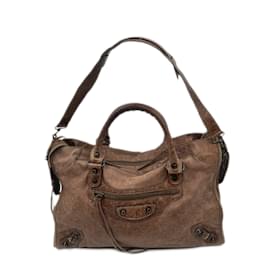 Balenciaga-Brown Leather Balenciaga City-Brown