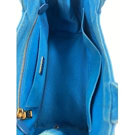 Prada-Blue Prada Canapa Tote-Blue