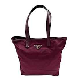 Prada-Red Nylon Prada Tote-Red