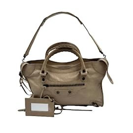 Balenciaga-Beige Lambskin City-Beige