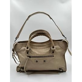 Balenciaga-Beige Lambskin City-Beige