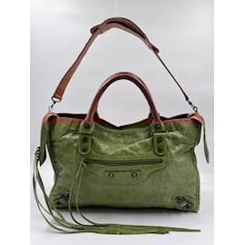 Balenciaga-Brown Lambskin City-Brown