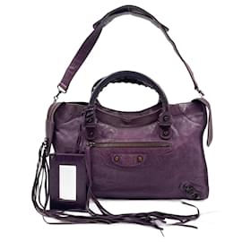 Balenciaga-Purple Lambskin City-Purple