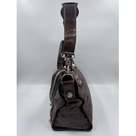 Balenciaga-Brown Lambskin City Giant 21-Brown