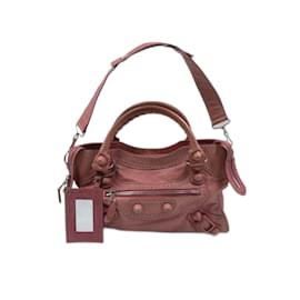 Balenciaga-Pink Lambskin City Giant 21-Pink