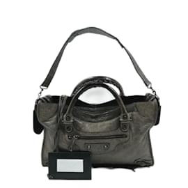 Balenciaga-Grey Leather City-Grey