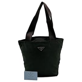 Prada-Green Nylon Prada Tote-Green