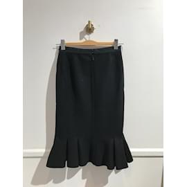 Louis Vuitton-LOUIS VUITTON  Skirts T.International M Wool-Black