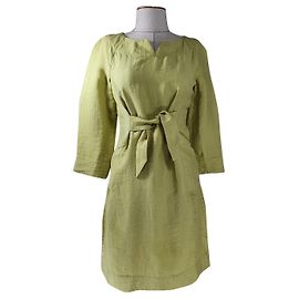 Robe Bitte Kai Rand en mélange de lin vert citron S Vert