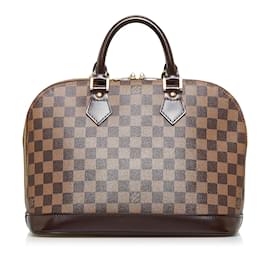 Louis Vuitton-Louis Vuitton Damier Ebene Alma PM Toile Sac à main N53151 en bon état-Marron