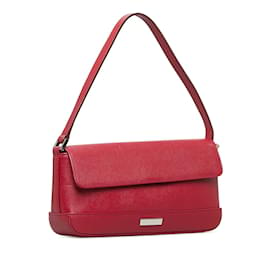 Burberry-Leather Baguette-Red