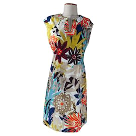 Vestido Bogner de algodão e elastano multicolor Multicor