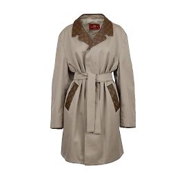 Autre Marque Trench coat riciclato Kamad Paris con toppa Louis Vuitton Beige