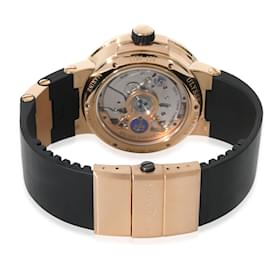Autre Marque-Ulysse Nardin Marine Chronometer 1186-126-3-61 Men's Watch In 18kt rose gold-Pink