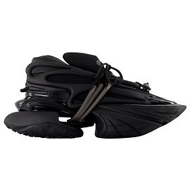 Baskets Licorne - Balmain - Cuir - Noir Noir