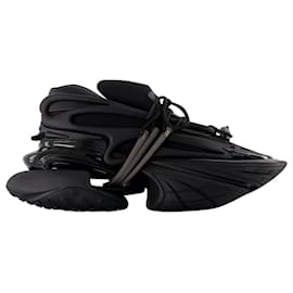 Balmain-Unicorn Sneakers - Balmain - Leather - Black-Black