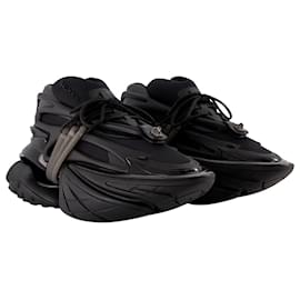 Balmain-Unicorn Sneakers - Balmain - Leather - Black-Black