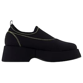 Ganni-Retro Flatform Loafers - Ganni - Synthetic - Black-Black