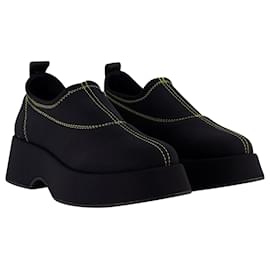 Ganni-Retro Flatform Loafers - Ganni - Synthetic - Black-Black