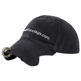 Piercing Hat - Balenciaga - Cotton - Washed black Black