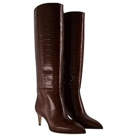 Paris Texas-Stiletto 60 Boots - Paris Texas - Leather - Chocolat-Brown