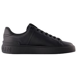 Baskets B Court - Balmain - Cuir - Noir Noir