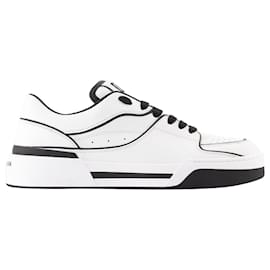 Dolce & Gabbana-New Roma Sneakers - Dolce&Gabbana - Leather - Black/ WHITE-White
