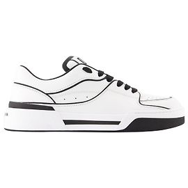 Dolce & Gabbana Sneakers New Roma - Dolce&Gabbana - Pelle - Nero/ Bianco Bianco