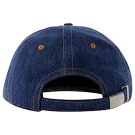 Burberry-MH Washed Denim Hat - Burberry - Cotton - Washed Indigo-Blue