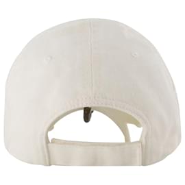 Balenciaga-Chapéu Perfurante - Balenciaga - Algodão - Branco-Branco