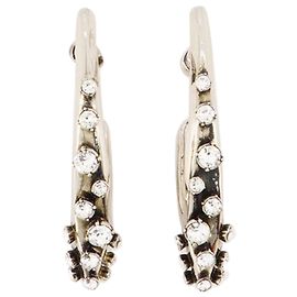Pave Earrings - Alexander McQueen - Silver tone Silvery Metallic