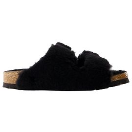 Sandali Arizona BB Shearling Teddy - Birkenstock - Lana - Nero Nero