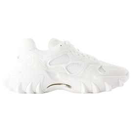 Balmain-B-East Sneakers - Balmain - Leather - Optic White-White