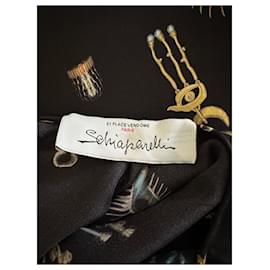 Autre Marque-Vestido bijoux de seda Schiaparelli-Multicolor