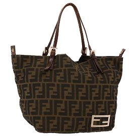 FENDI Zucca Canvas Sac à Main Marron Auth rd5177 Marron