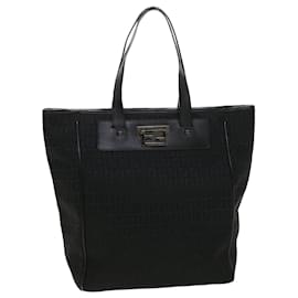 Fendi-FENDI Zucchino Canvas Tote Bag Black Auth rd5163-Black