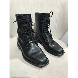 Saint Laurent-SAINT LAURENT  Ankle boots T.EU 39 Leather-Black