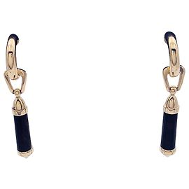 Orecchini a cerchio Chaumet, "Legno di tocco", giallo oro, legna. Altro